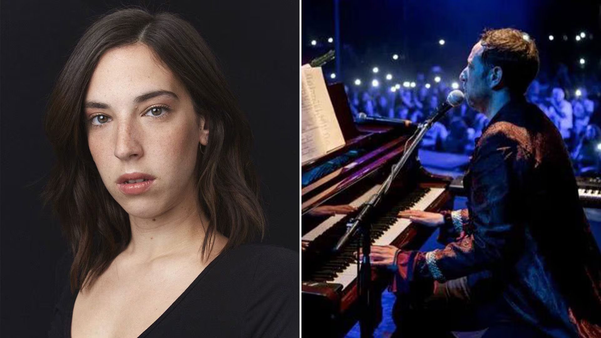 Vera Spinetta y Sebastián Furman, quienes interpretaron “Los Dinosaurios” de Charly García ante una ovación de pie, el día de la presentación de Traslados