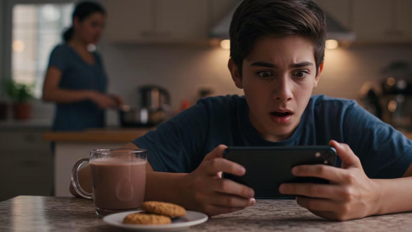 La guía del gobierno británico aconseja evitar el uso de dispositivos electrónicos durante las comidas y antes de dormir para fomentar la interacción familiar (Imagen Ilustrativa Infobae)