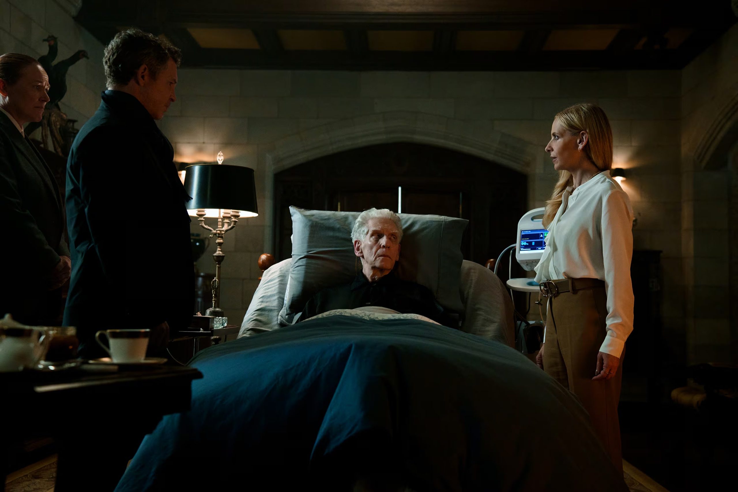 El encuentro en el set entre Elijah Wood y David Cronenberg, referente del cine de terror, resultó especialmente significativo para el actor (Searchlight Pictures/Pief Weyman)