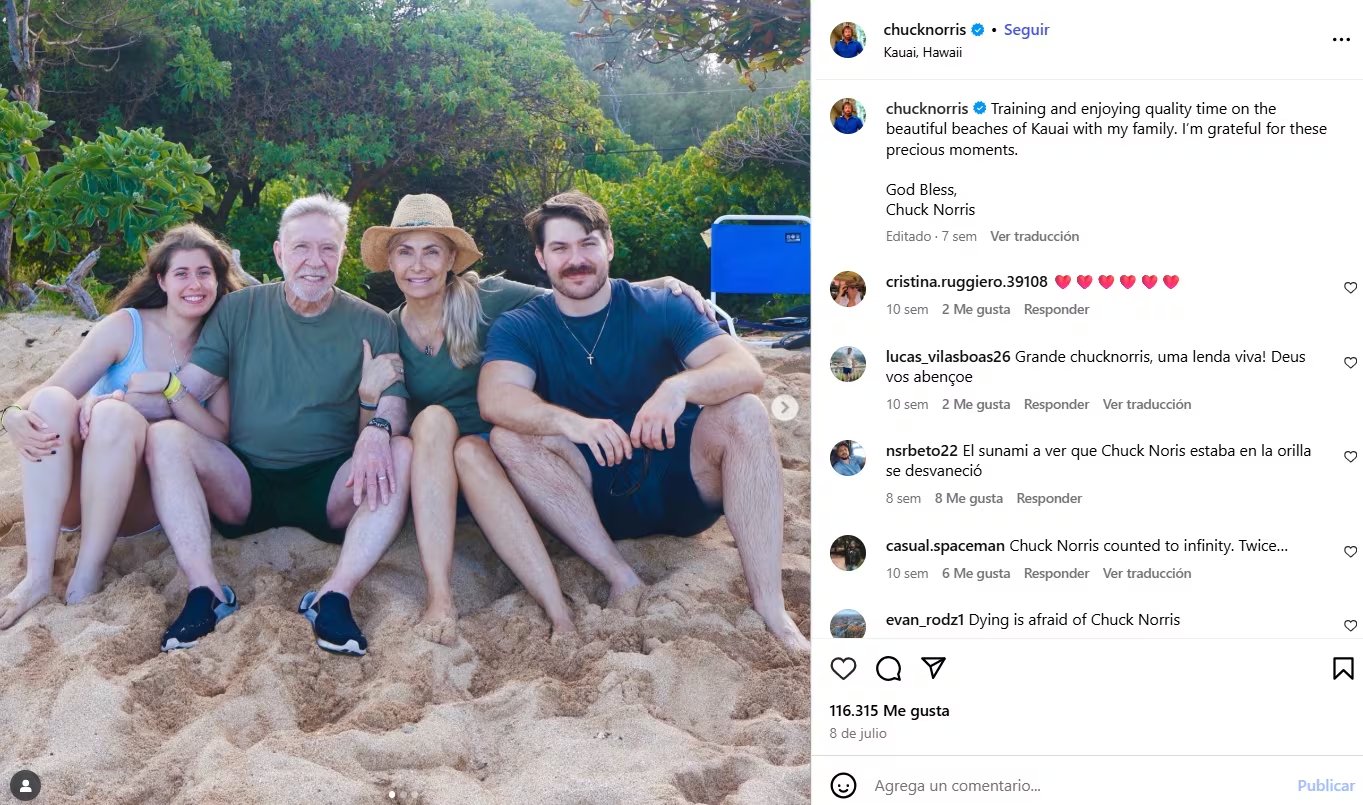 En vida, el actor compartía postales familiares en sus redes sociales (Instagram)