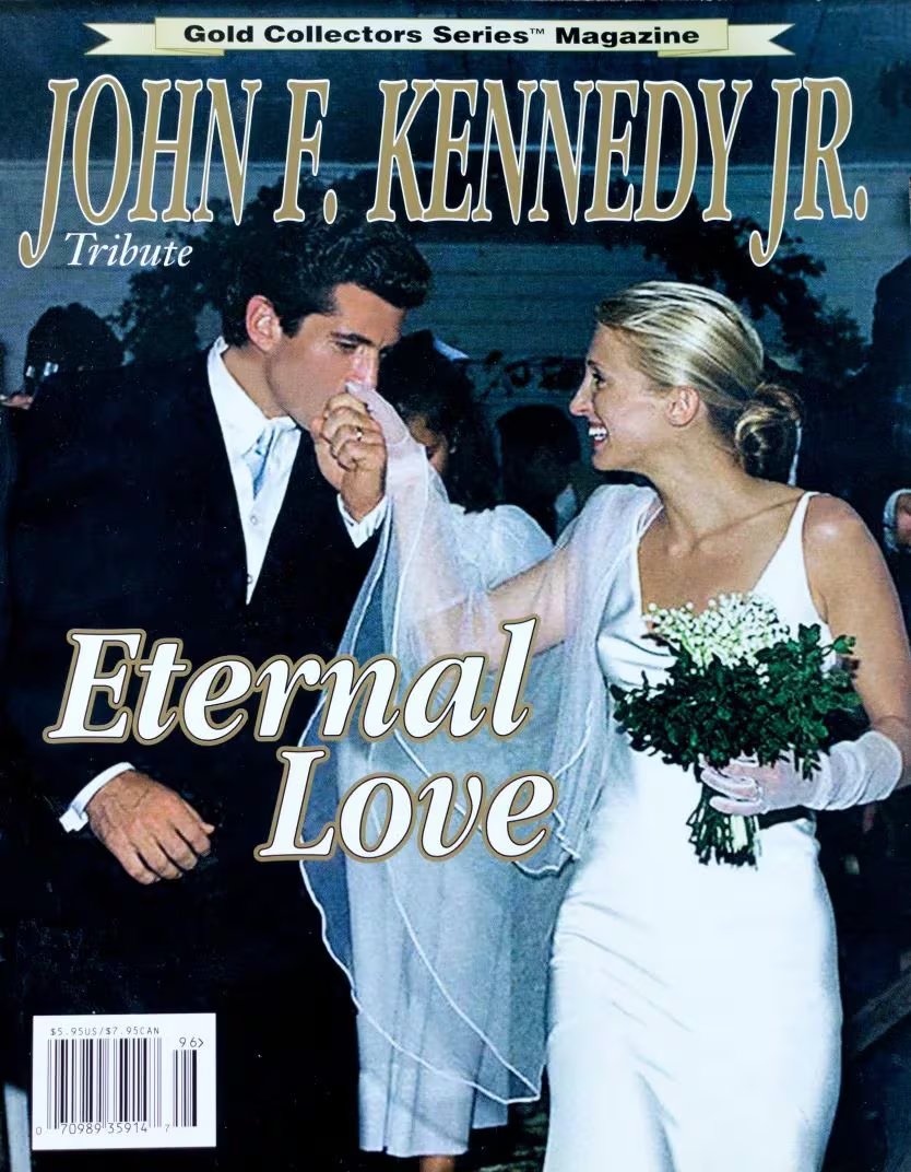 La boda secreta de John F. Kennedy Jr. y Carolyn Bessette en 1996 marcó el inicio de una intensa atención de los paparazzi sobre la pareja.