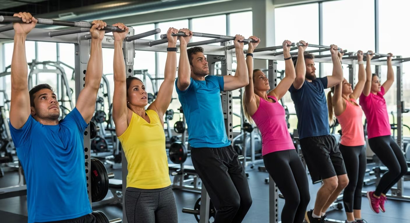 Alternar la rutina con remo invertido y planchas potencia el desarrollo muscular para progresar en dominadas. (Imagenes ilustrativas Infobae)