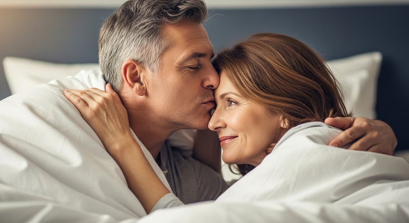 La actividad sexual mensual también se asoció con un 19% menos de riesgo de inicio prematuro de la menopausia (Imagen Ilustrativa Infobae)