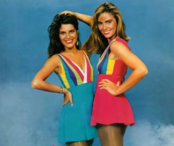 Mónica Santa María junto a Almendra Gomelsky en el set de Nubeluz, transmitiendo alegría y ternura a miles de niños latinoamericanos. FB.