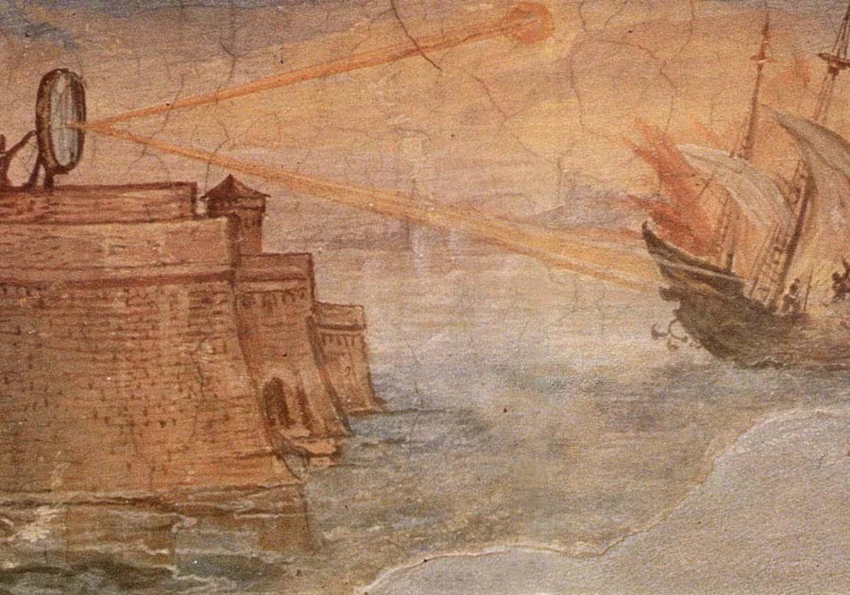 Arquímedes fue uno de los inventores y matemáticos más importantes de Grecia, con propuestas tan recordadas como el 'rayo de la muerte' que consistía en reflejar rayos solares para incendiar las naves enemigas. (Imagen de archivo)