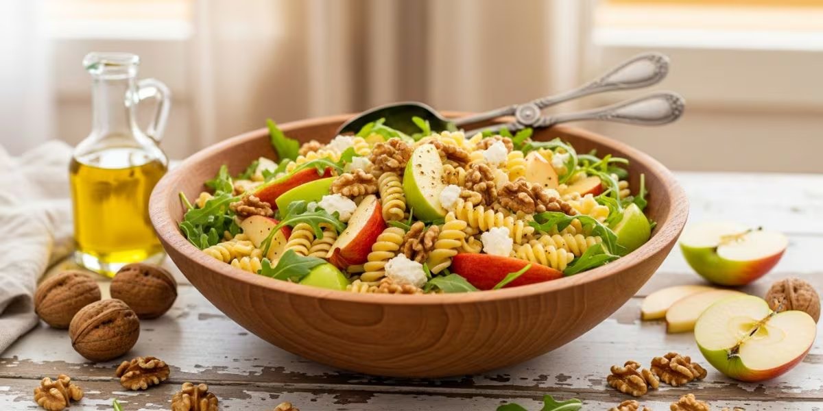 Servida fría, la ensalada de pasta con jitomate cherry y acelgas es una alternativa fácil, rápida y nutritiva para quienes buscan una comida equilibrada. - (Imagen Ilustrativa Infobae)