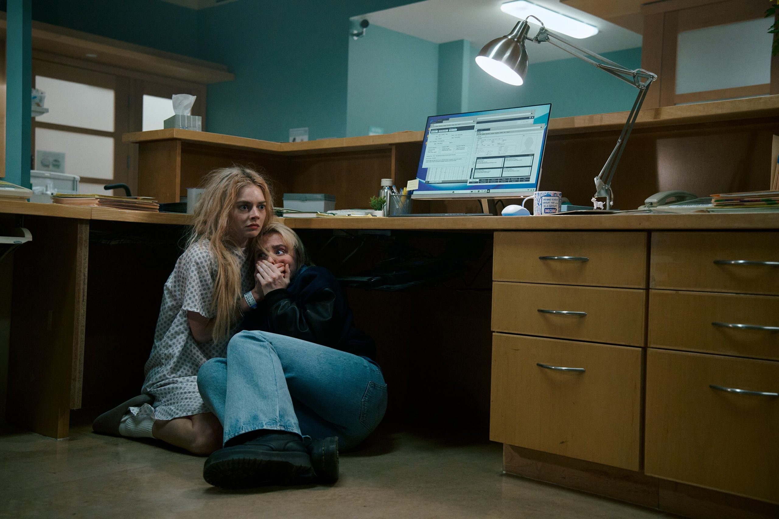 Samara Weaving and Kathryn Newton in READY OR NOT 2: HERE I COME. Photo by Searchlight Pictures/Pief Weyman, Courtesy of Searchlight Pictures. © 2026 Searchlight Pictures. All Rights Reserved.