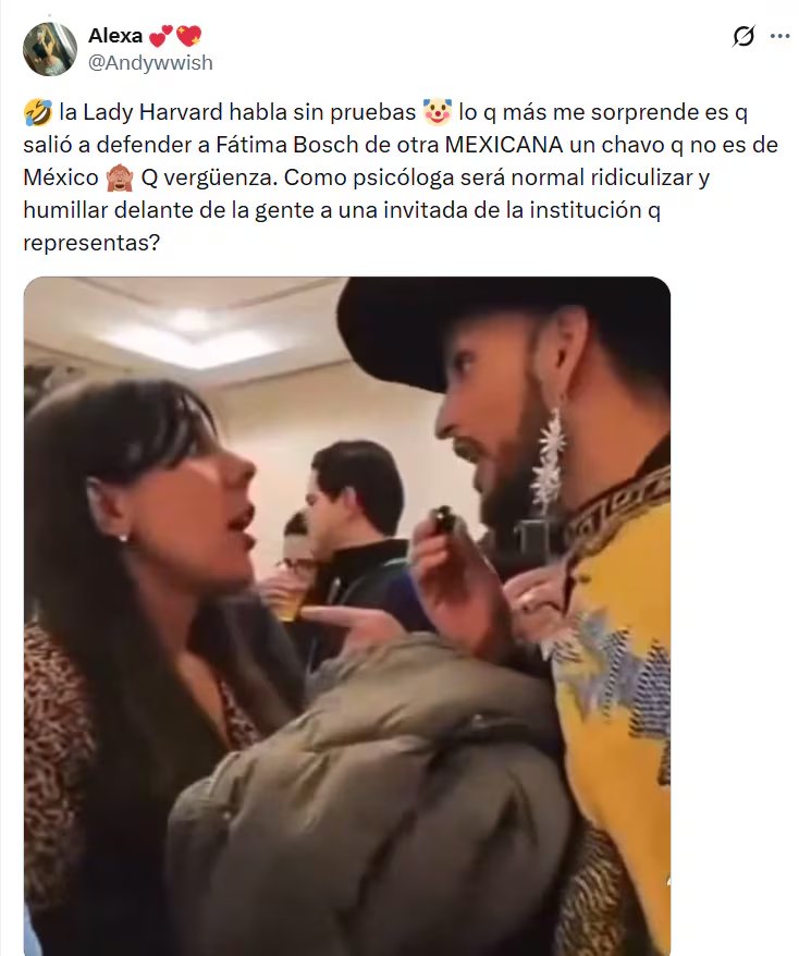 La estudiante fue señalada en redes por diversos usuarios, etiquetándola como 