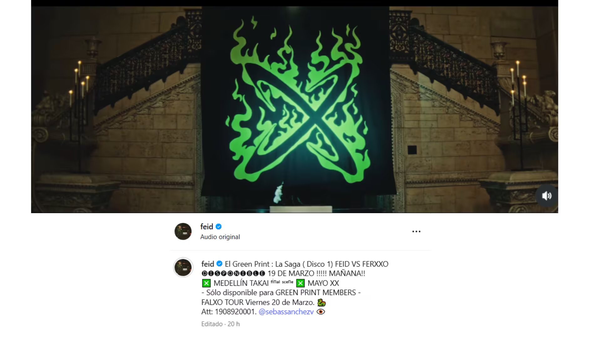 El cantante anunció la llegada de su nuevo álbum 'Feid Vs Ferxxo' que será estrenado el 19 de marzo - crédito @feid /Instagram