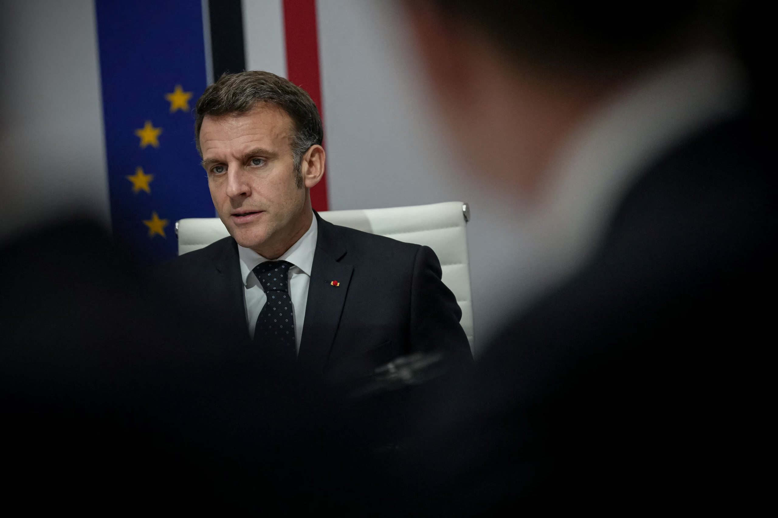 El presidente de Francia, Emmanuel Macron (Aurelien Morissard/Pool via REUTERS)