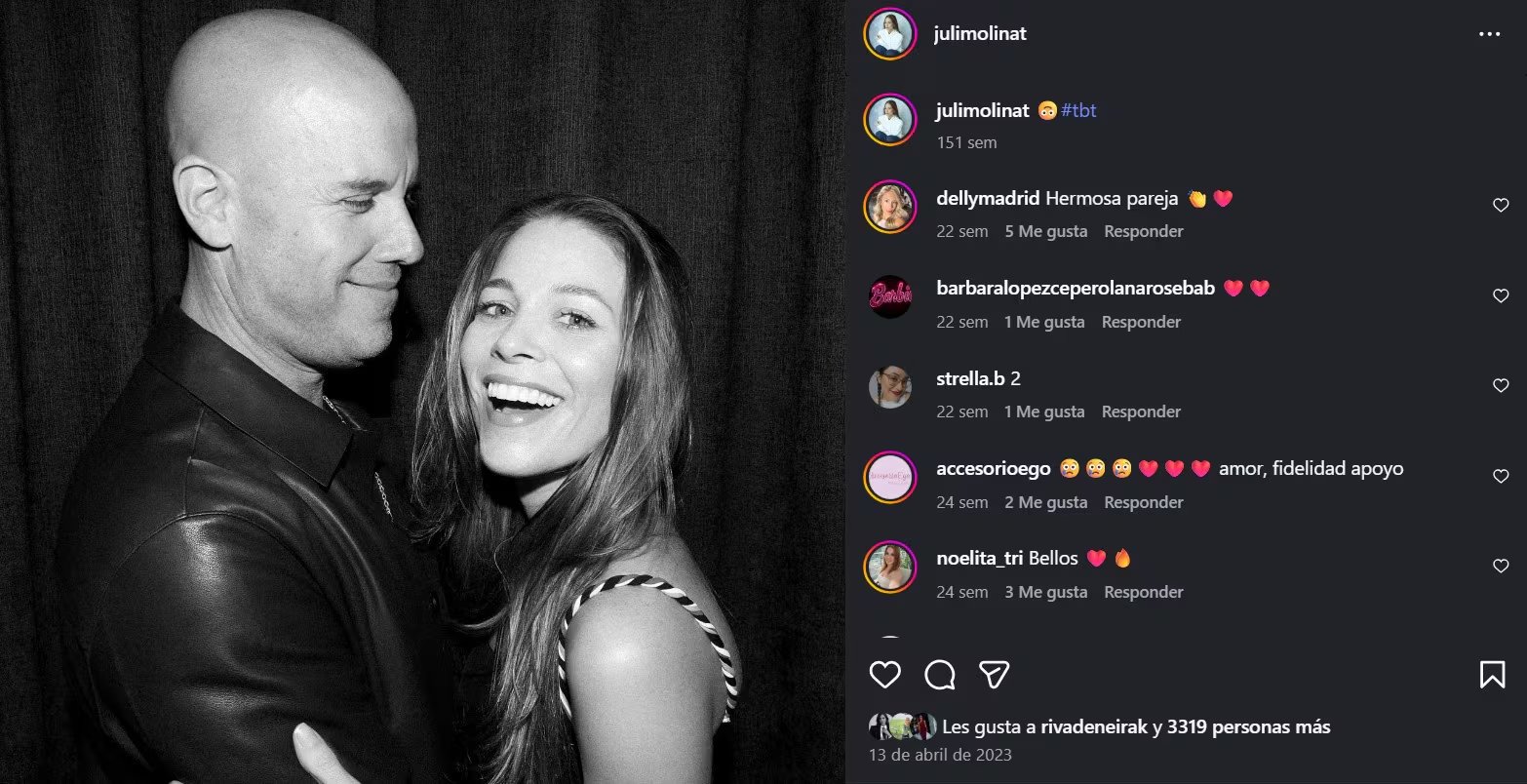 Gian Marco impacta a fans con romántico mensaje donde llama “mi esposa” a Juliana Molina. Captura IG: @gianmarcooficial.