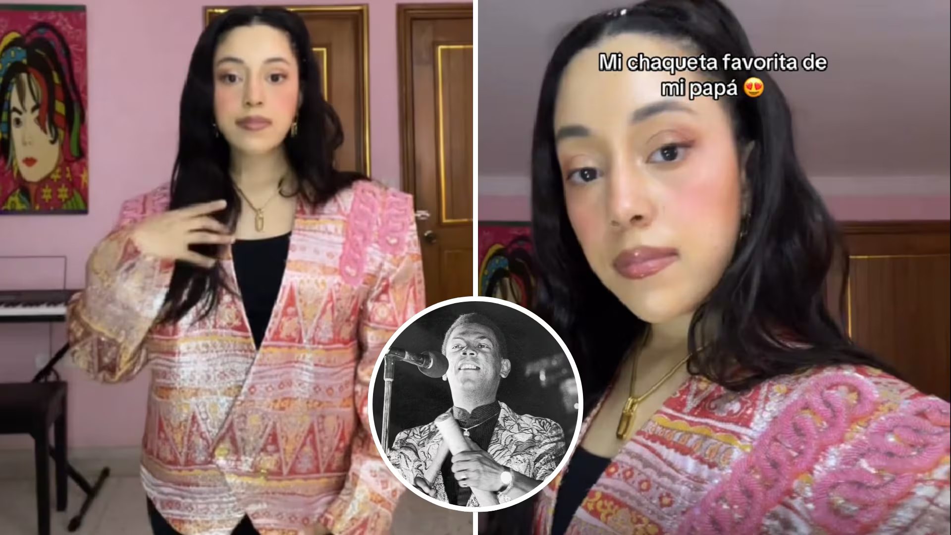 Nayalive, activa en redes sociales, compartió imágenes en las que luce la prenda de su papá, Joe Arroyo, con orgullo - crédito @nayalive/TikTok