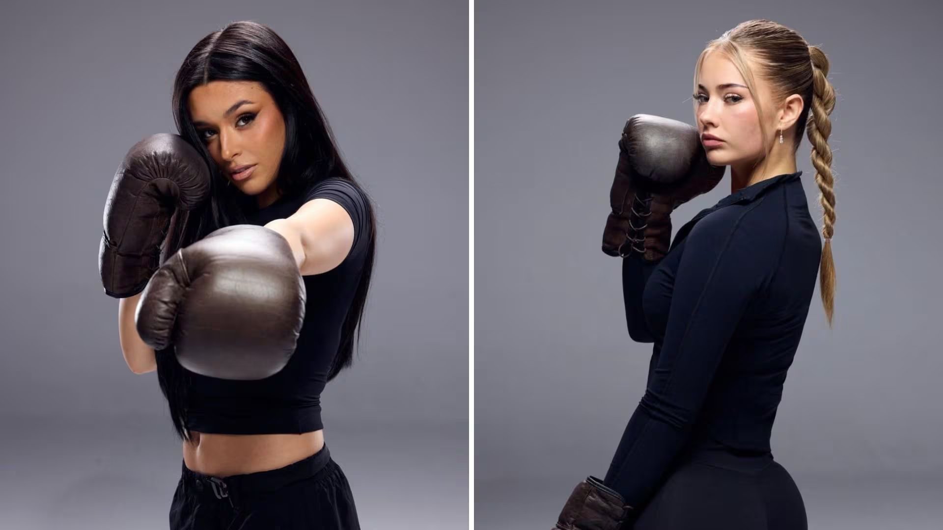Marta Díaz, a la izquierda, y Tatiana Kaer, a la derecha, posando para la Velada del Año VI. / Montaje a partir de capturas de pantalla