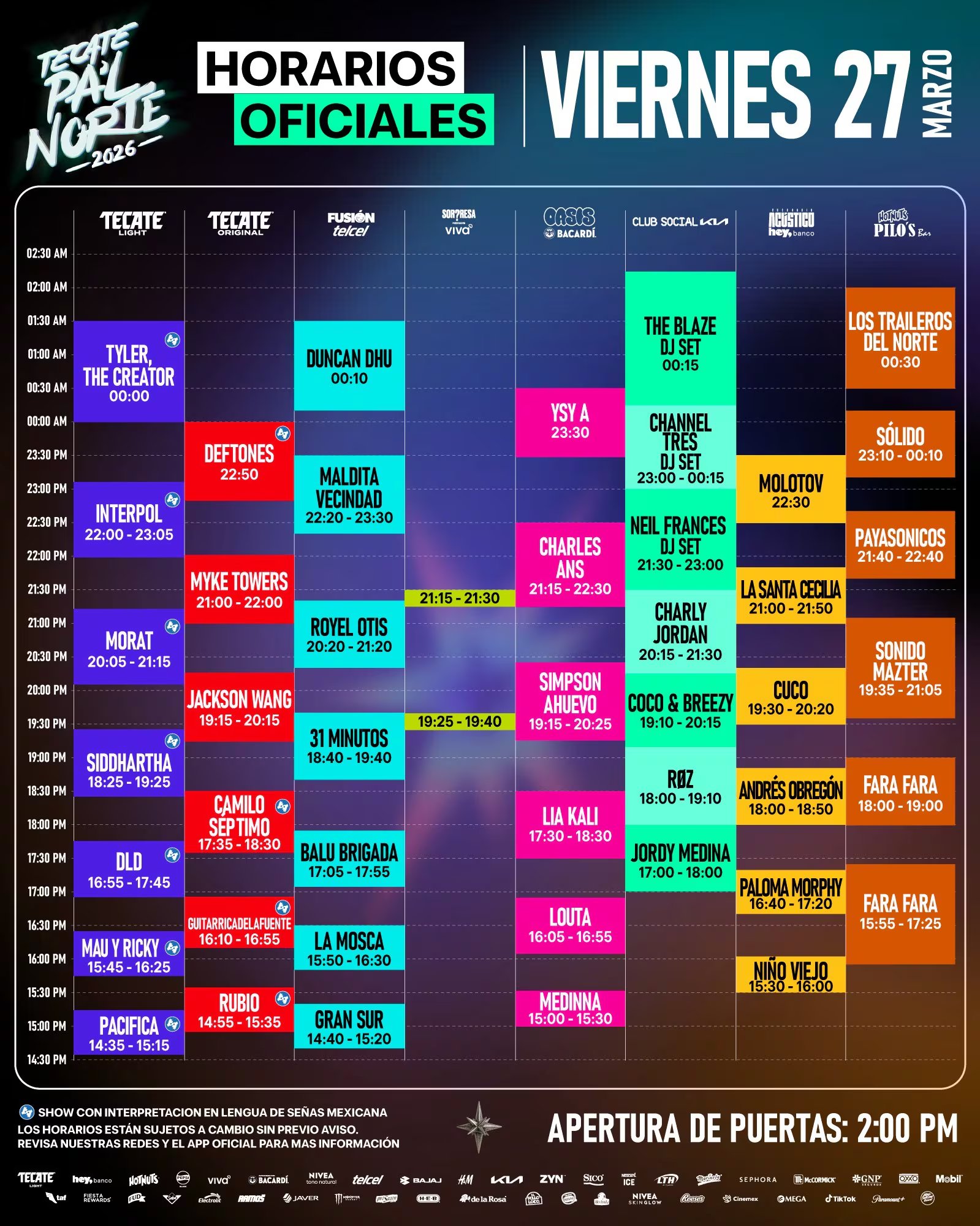 El cantante Jackson Wang se presentará el 27 de marzo. (@TecatePalNorte)