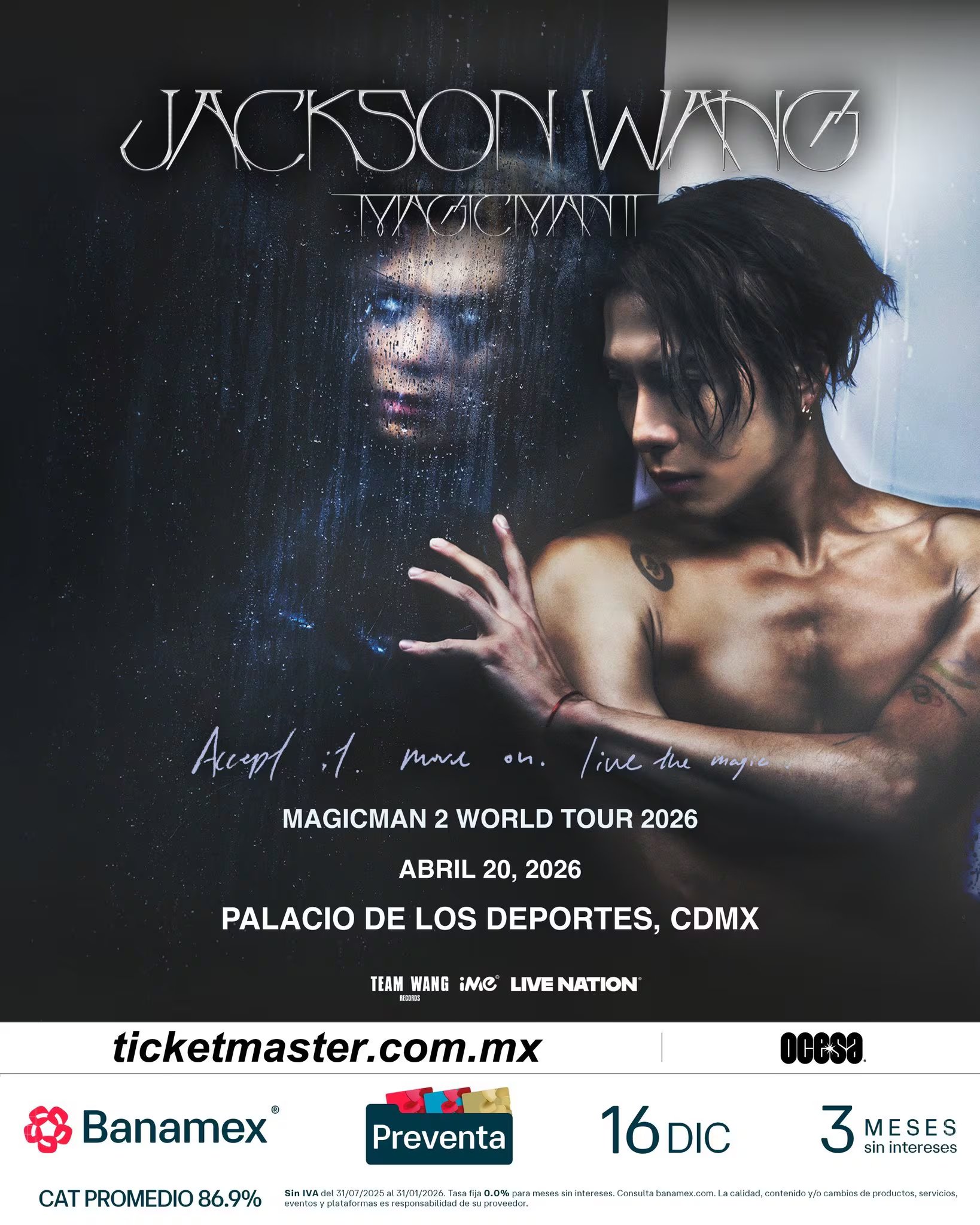 Jackson Wang regresa a CDMX. (OCESA)