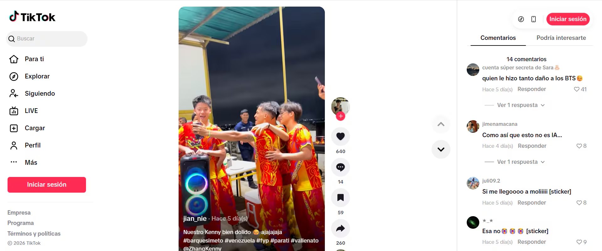 El video difundido por Jian Nie en TikTok supera miles de reacciones y demuestra el poder viral del vallenato - crédito Tiktok