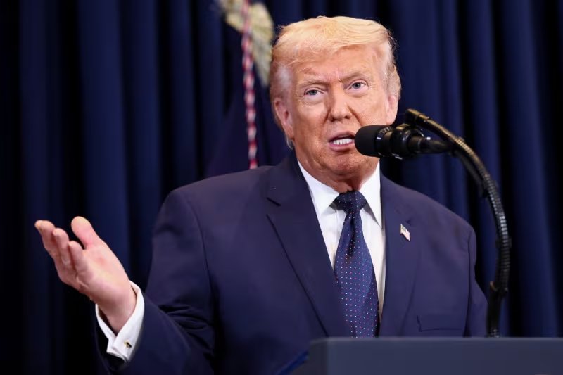 El presidente de Estados Unidos, Donald Trump, habla durante una conferencia de prensa (REUTERS/Kevin Lamarque)