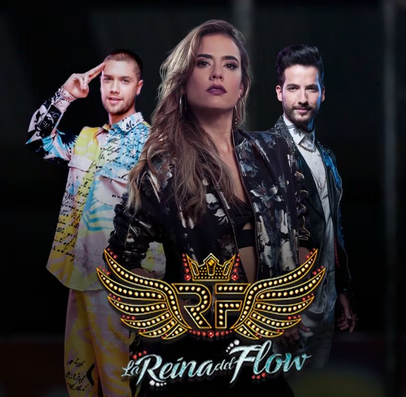 El reparto principal de La Reina del Flow está liderado por Carolina Ramírez (Yeimy Montoya), Carlos Torres (Charly Flow) y Juan Manuel Restrepo (Erick). IG