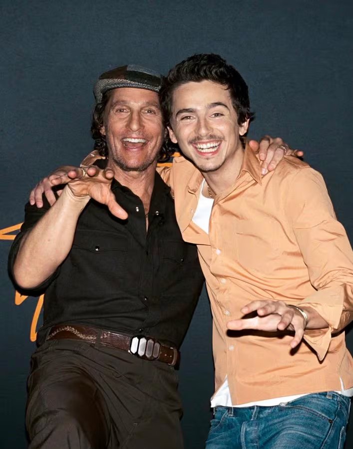 Timothée Chalamet y Matthew McConaughey (Créditos: Redes sociales/CNN)