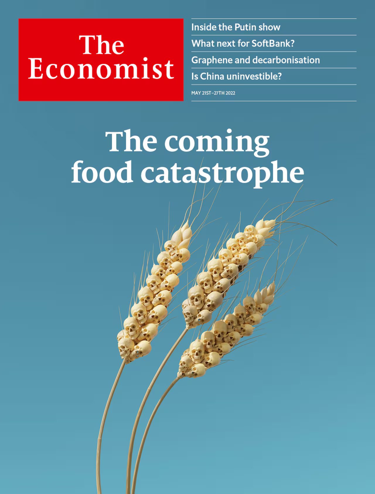 La tapa de The Economist de mayo de 2022, cuando advirtió sobre la 