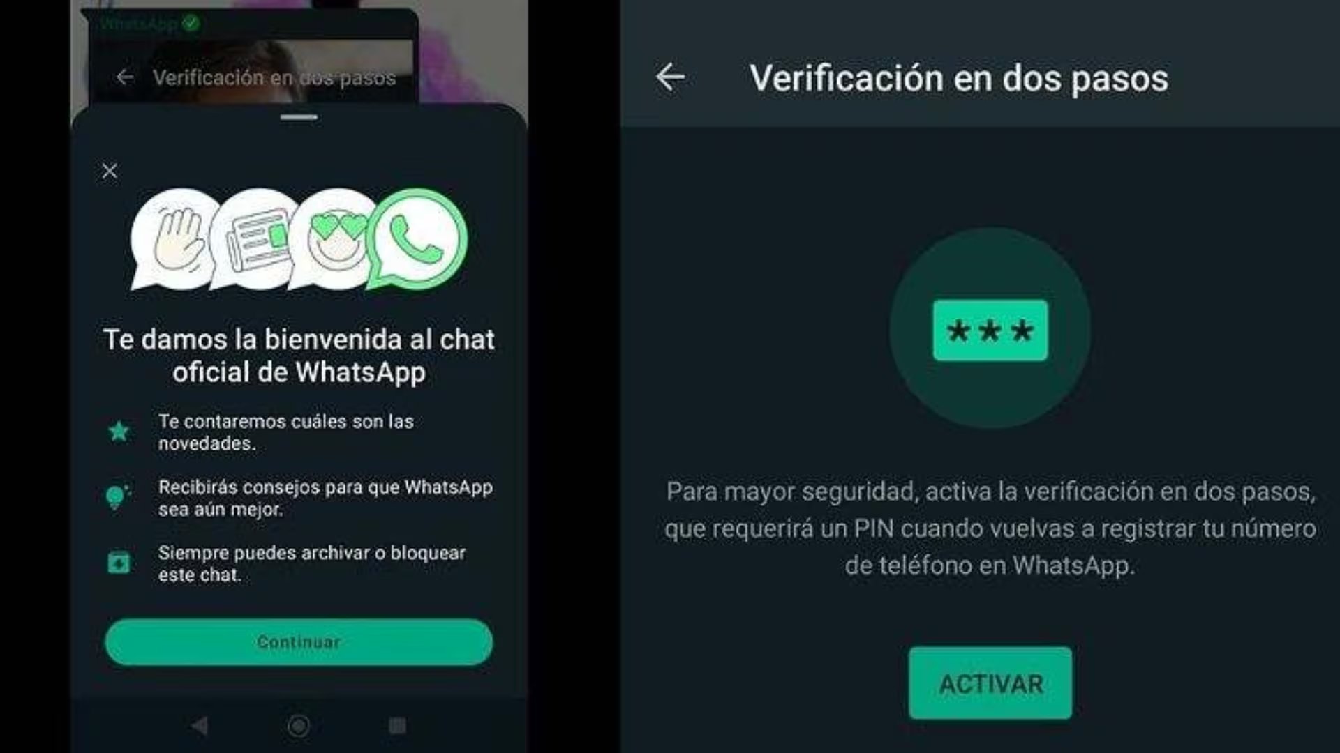 activar la verificación en dos pasos refuerza la protección ante intrusiones. (Foto: WhatsApp)