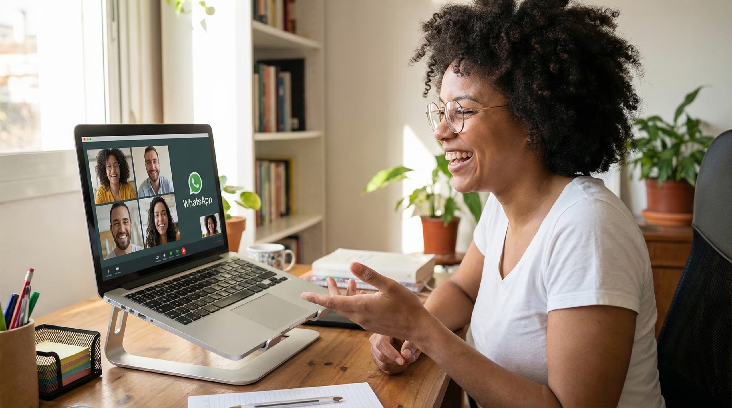 La aplicación de escritorio permite realizar una videollamada con más de diez personas a la vez. (Imagen Ilustrativa Infobae)