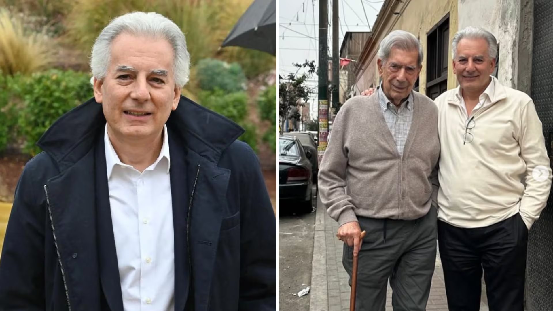 Álvaro Vargas Llosa junto a su padre, Mario Vargas Llosa (Foto: Captura de IG)