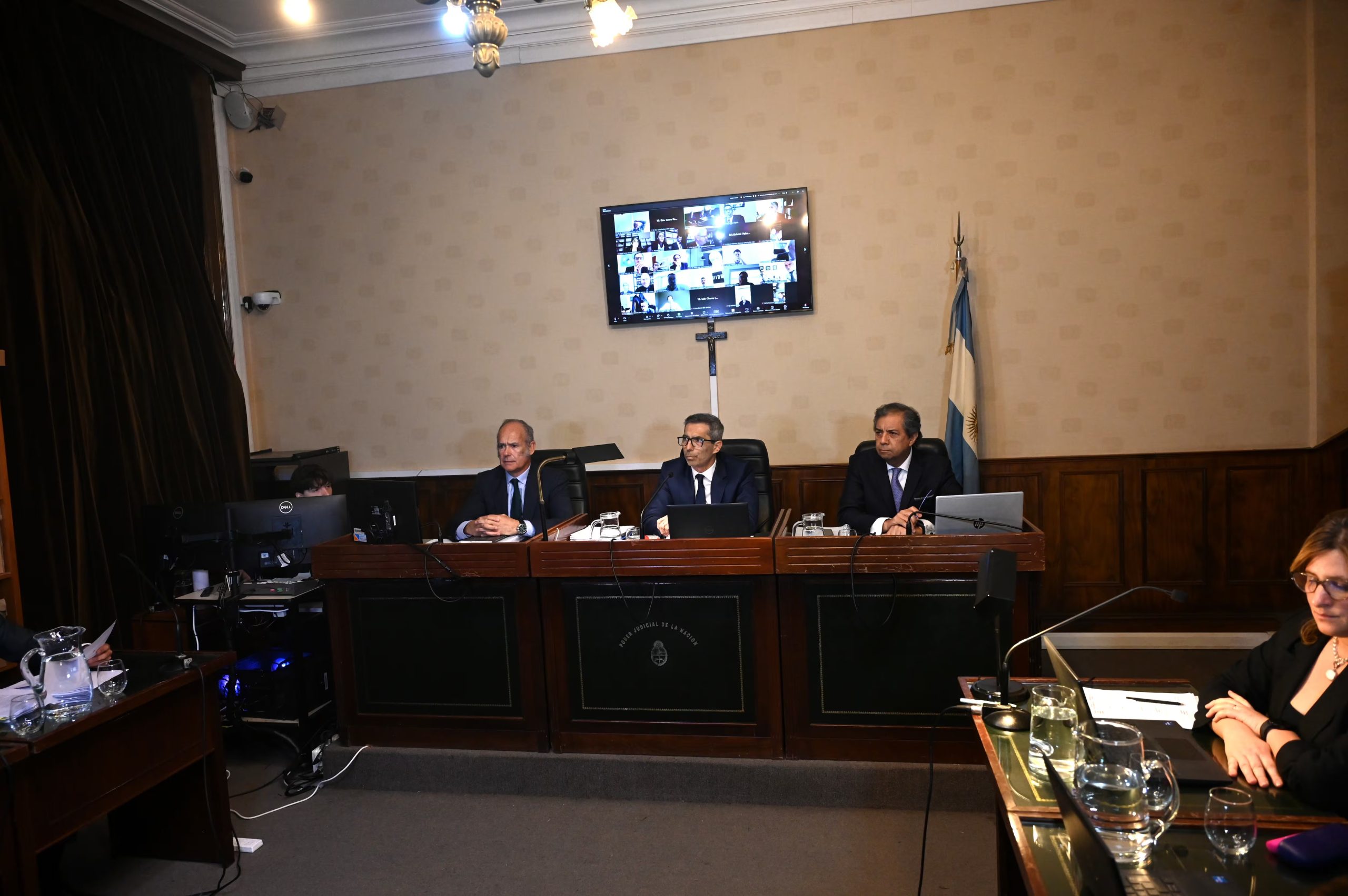 Los jueces Enrique Méndez Signori, Germán Castelli y Fernando Canero