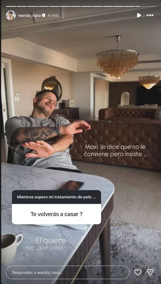 En nobiembre pasado, Wanda contó que a Martín le gustaría casarse (Instagram)