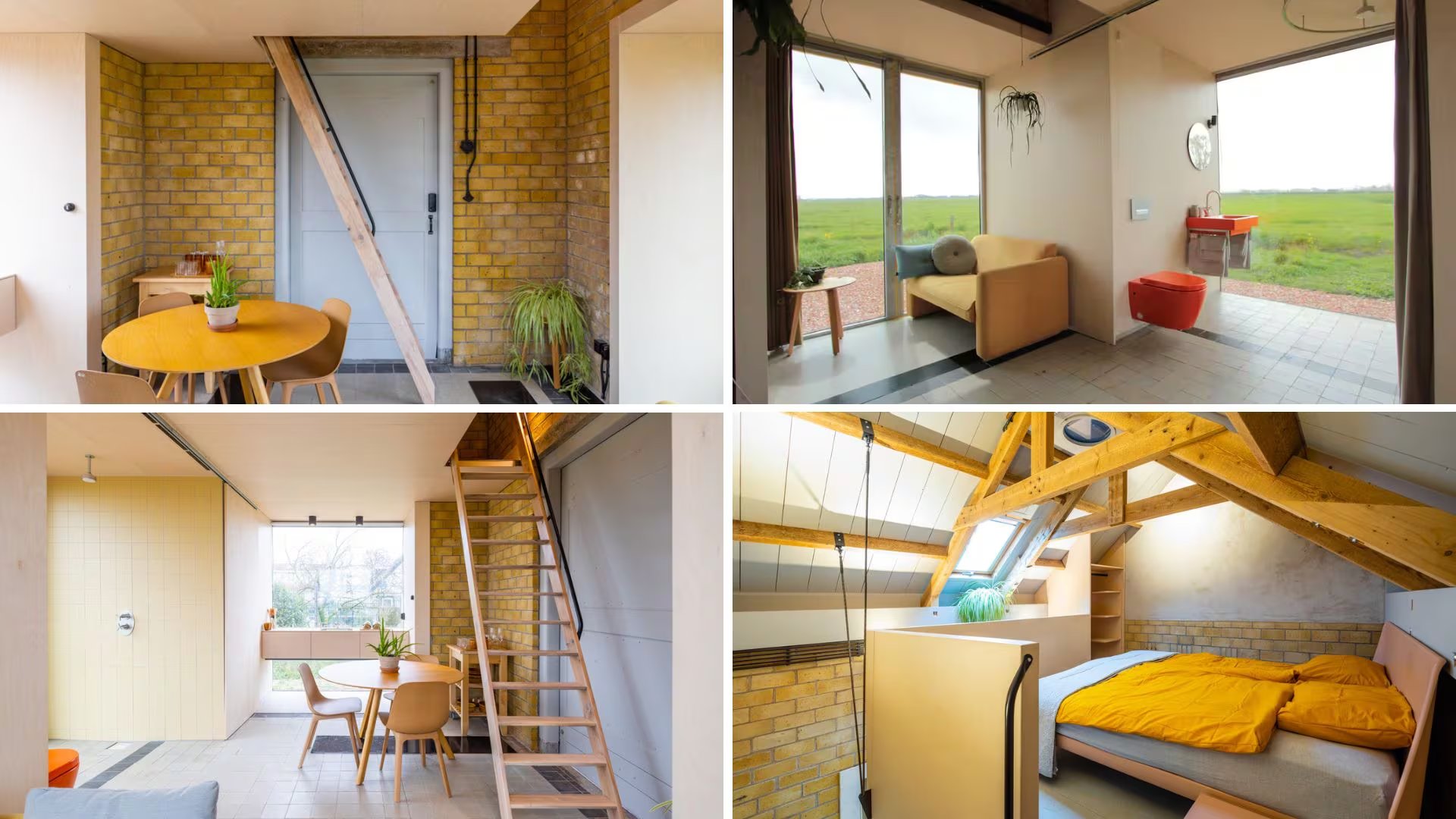 La torre eléctrica que se ha convertido en una minicasa de 25m² (Lautenbag Architectuur + De Stadsmeubelmaker / Bas Gijselhart / Airbnb)