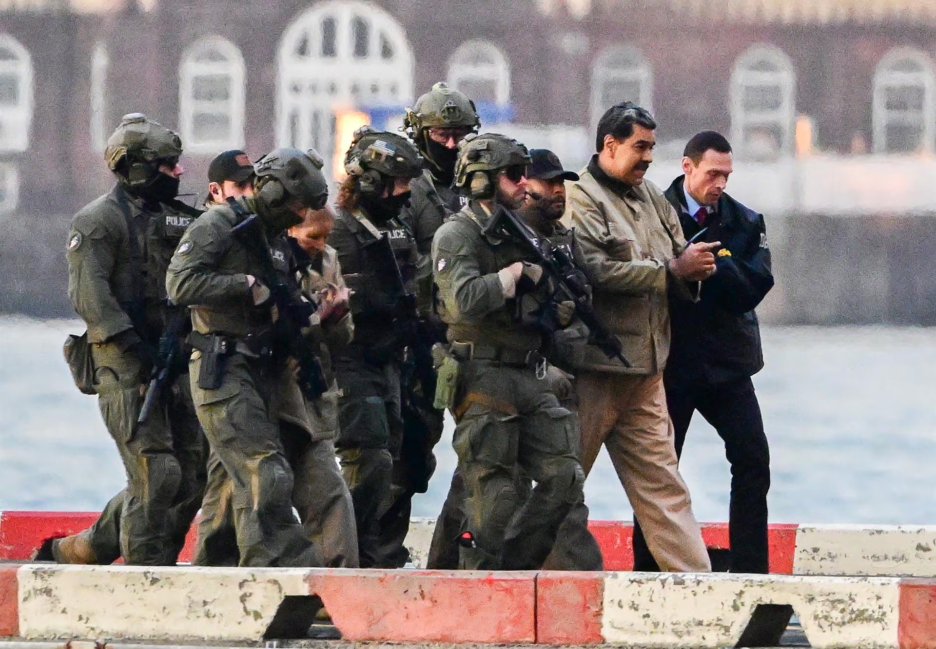 Nicolás Maduro, ex dictador de Venezuela, arriba a la Corte de New York, (Estados Unidos)