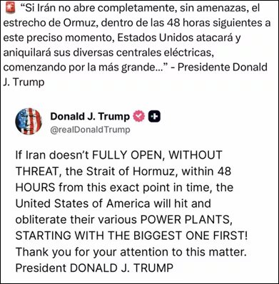 El mensaje de Trump por