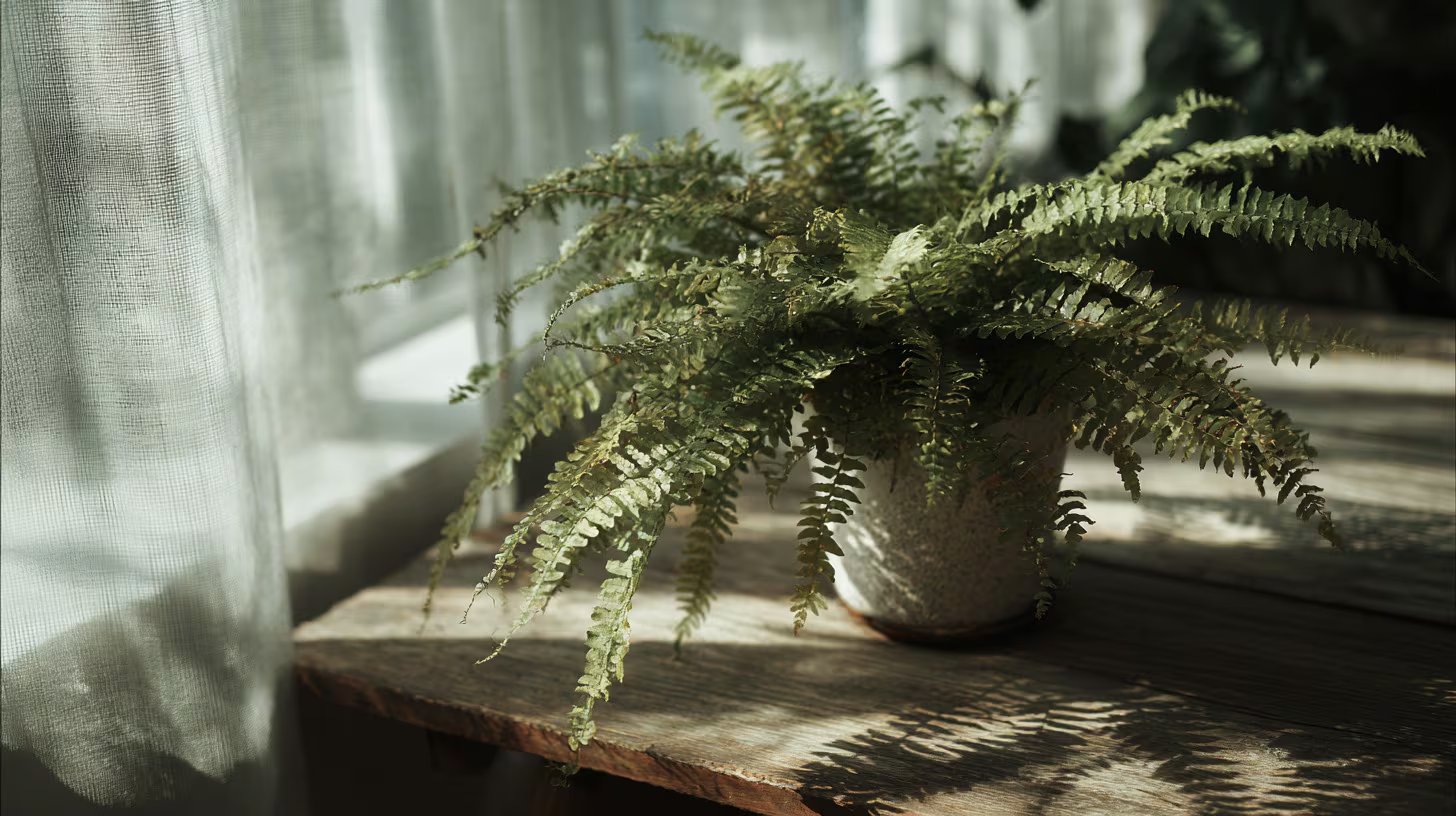 Helecho nephrolepis: frescura y frondosidad en rincones oscuros El helecho nephrolepis aporta frondosidad y sensación de frescura, siendo ideal para zonas de sombra y ambientes húmedos del hogar. (Imagen Ilustrativa Infobae)