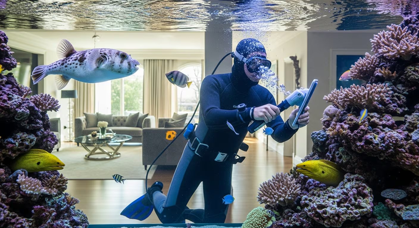 La tendencia muestra que el 43% de los dueños de peces de agua salada en Estados Unidos eligen acuarios personalizados en 2025, según la APPA. (Imagen Ilustrativa Infobae)