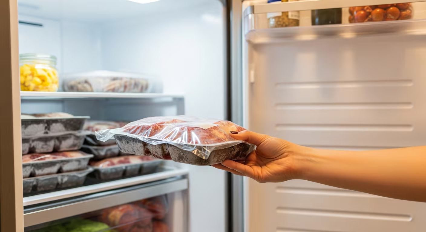 Especialistas en ciencia de los alimentos señalan que solo cocinar completamente el producto tras la descongelación permite una recongelación segura, ya que el calor elimina los microorganismos que pueden causar infecciones alimentarias graves (Imagen Ilustrativa Infobae)