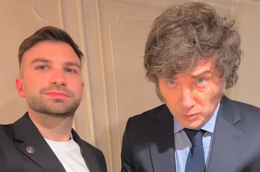 Mauricio Novelli con Javier Milei