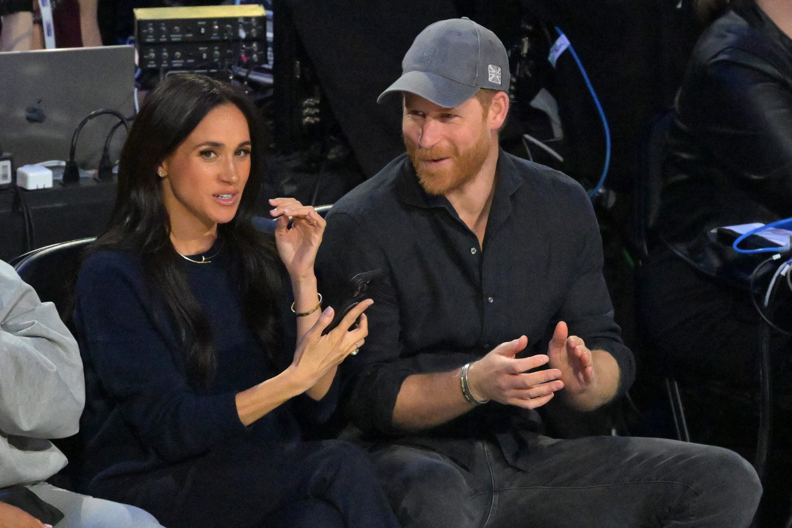 El príncipe Harry y Meghan Markle en los 75th NBA All Star Game at Intuit Dome. (Jayne Kamin-Oncea-Imagn Images)