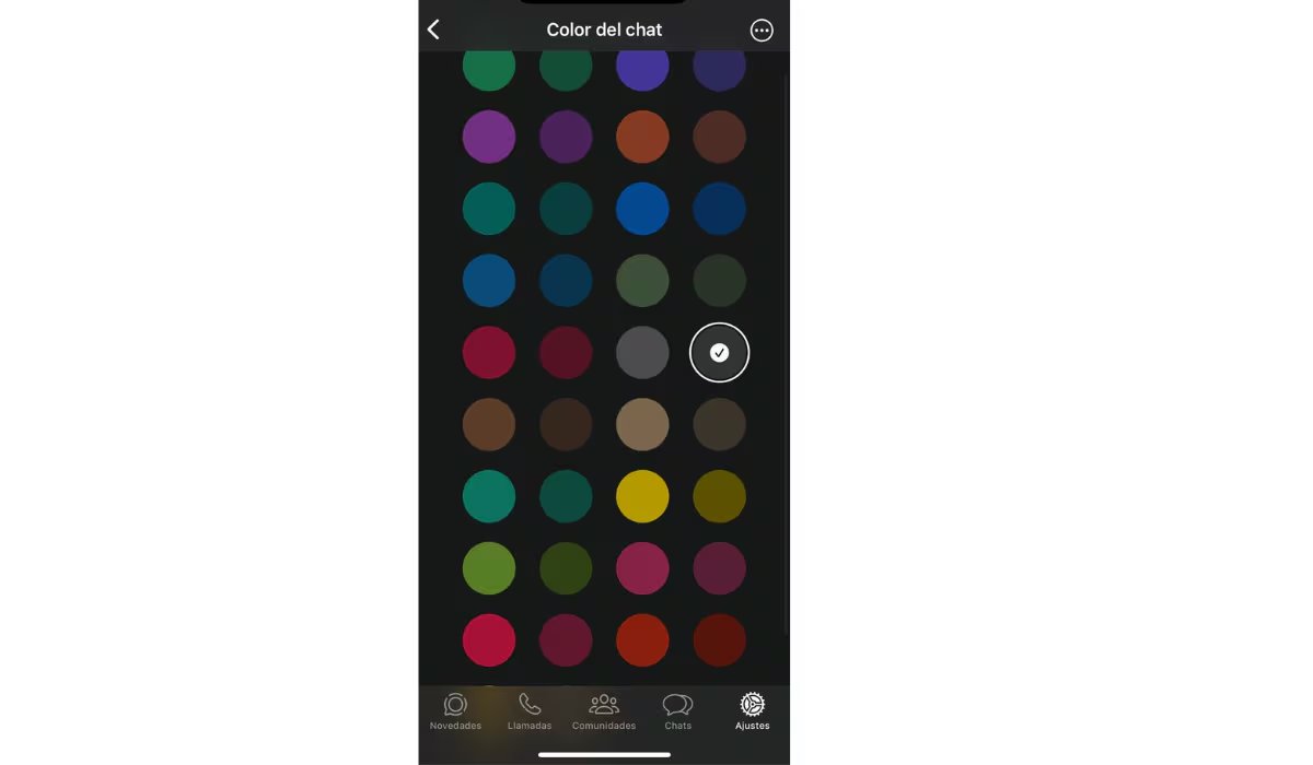 Los usuarios pueden escoger entre más de 30 colores. (WhatsApp)