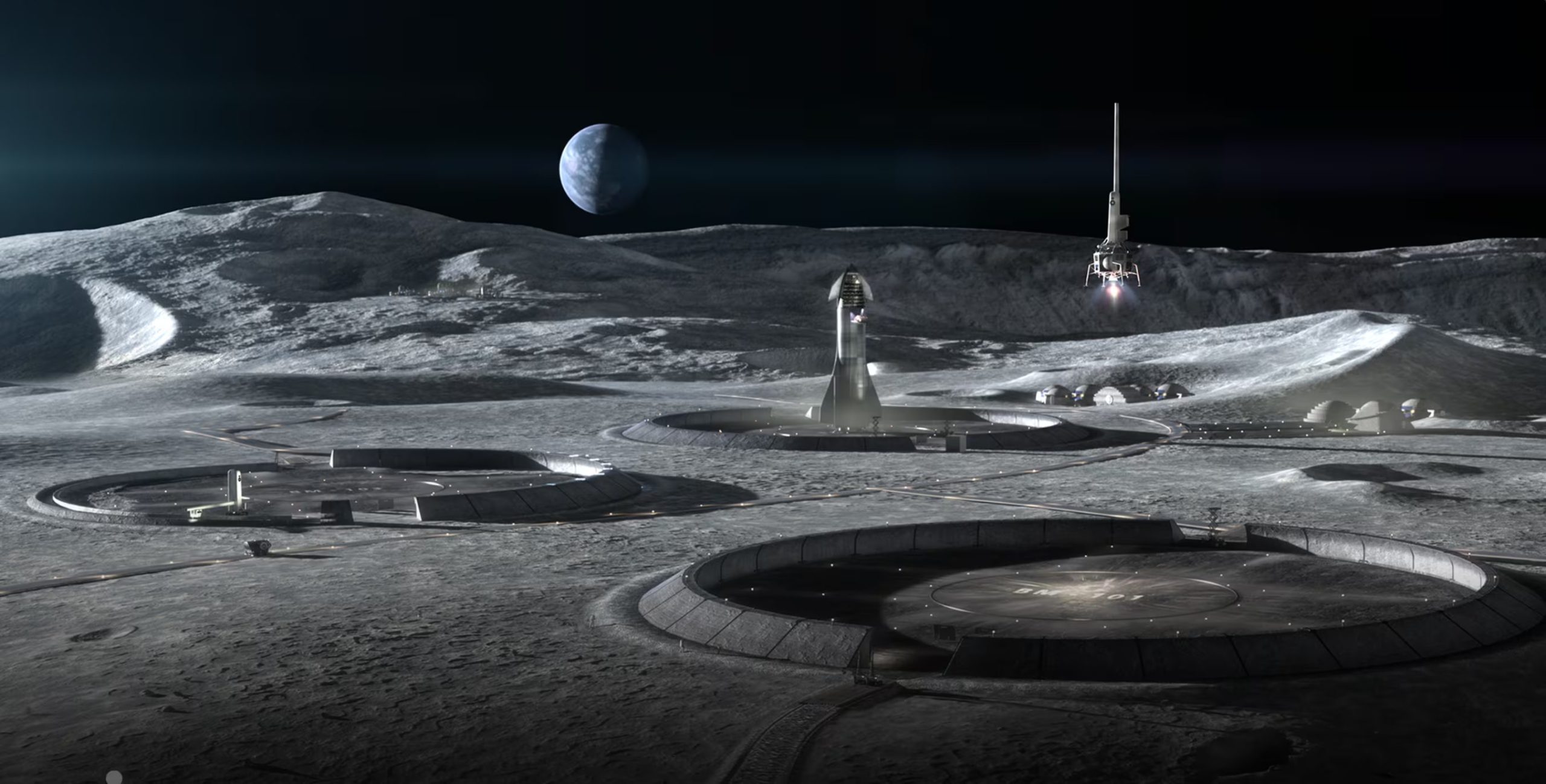 Blue Origin y SpaceX desarrollan módulos de aterrizaje lunar, la NASA busca flexibilidad operativa y ritmo regular de misiones con al menos dos diseños diferentes.
(NASA)