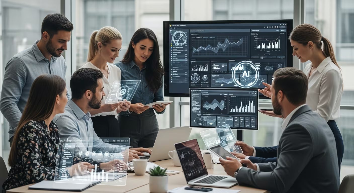 Especialistas advierten que la falta de integración estratégica de la inteligencia artificial impide su impacto real en procesos clave de negocio. (Imagen Ilustrativa Infobae)