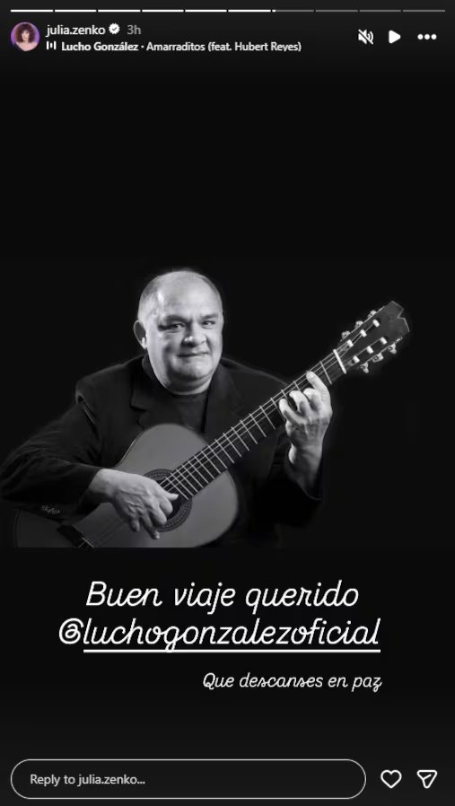  Zenko expresó su pesar con una imagen en blanco y negro del reconocido músico