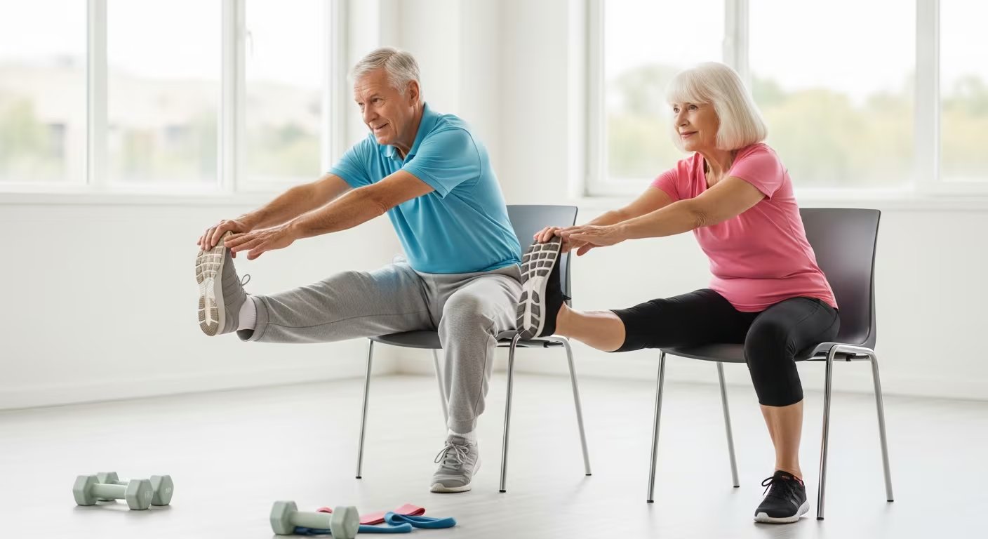 Especialistas destacan que la actividad física centrada en el estiramiento de los tendones del muslo favorece la movilidad, reduce la necesidad de medicamentos y contribuye al bienestar psicológico y físico de las personas mayores, asegurando mayor funcionalidad diaria. (Imagen Ilustrativa Infobae)