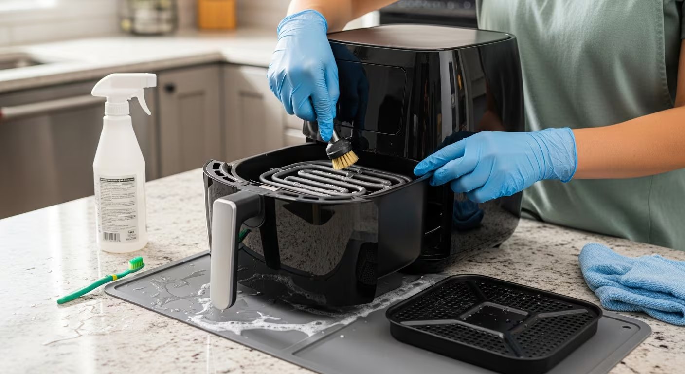 Una rutina de mantenimiento adecuada, con detergentes suaves y piezas bien secas, asegura que tu freidora conserve su eficiencia, sabor y seguridad durante más tiempo - (Imagen Ilustrativa Infobae)