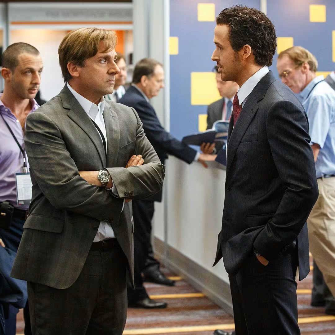 Steve Carell y Ryan Gosling compartieron escenas clave y consejos durante el rodaje de The Big Short