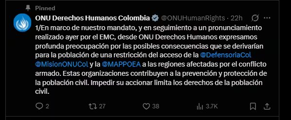 Declaraciones de la ONU sobre restricciones de disidencias de 