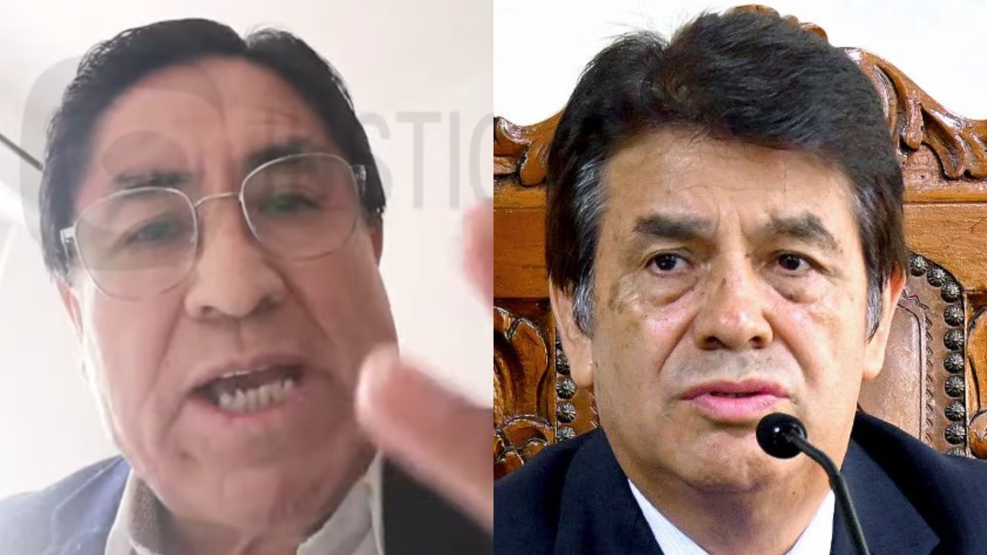 César Hinostroza y Tomás Gálvez han sido involucrados en el caso Los Cuellos Blancos del Puerto. Foto: composición/captura Justicia TV/Fiscalía de la Nación