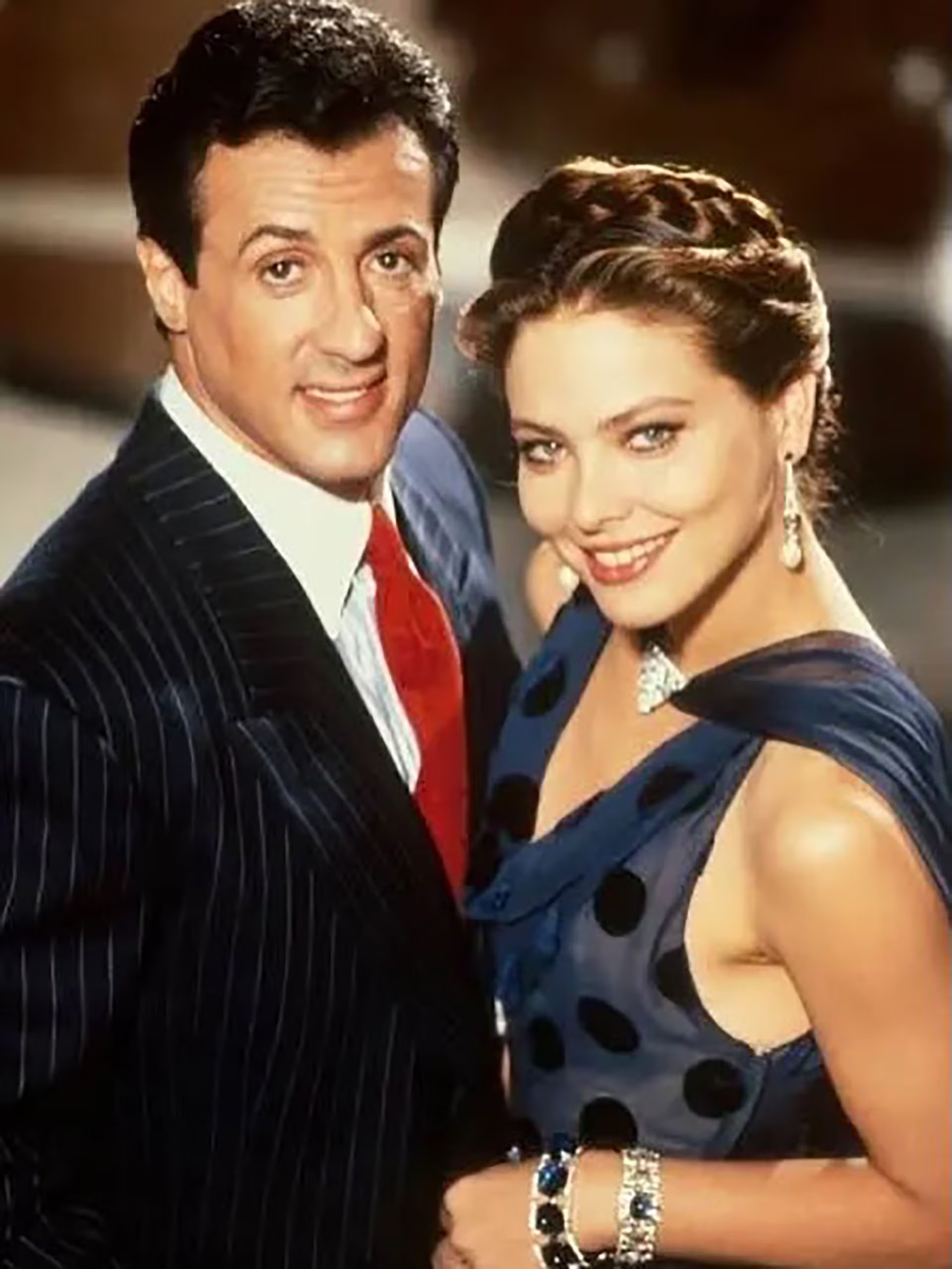 La actriz junto a Sylvester Stallone (Instagram: @ornellamuti)