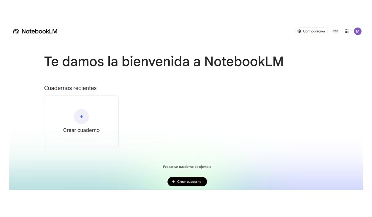 Para usar NotebookLM, solo necesitas iniciar sesión con tu cuenta de Google. (NotebookLM)