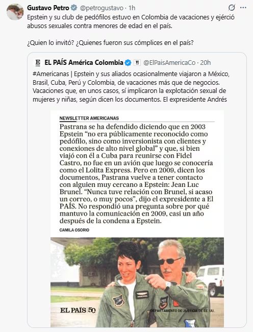 El presidente de la república insistió en la urgencia de encontrar y judicializar a los responsables de los hechos - crédito @petrogustavo/X