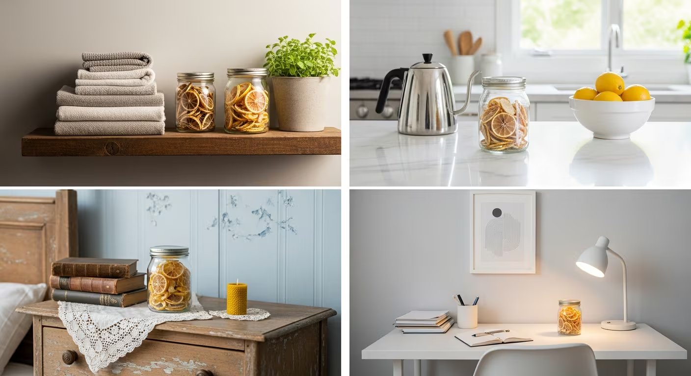 La cáscara de limón funciona como ambientador natural al absorber malos olores en la heladera, armarios o cubos de basura
(Imagen Ilustrativa Infobae)